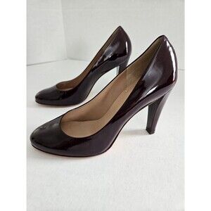 J Vincent Port Wine All Leather Pumps Patent Leather Upper Size 7.5